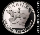 1969 Arkansas Statehood 13.5.g Fine Silver Round - Choice Gem Proof  #L3599