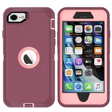 For iPhone SE 3rd 2nd Case Shockproof Heavy Duty Cover Built-in Screen Protector