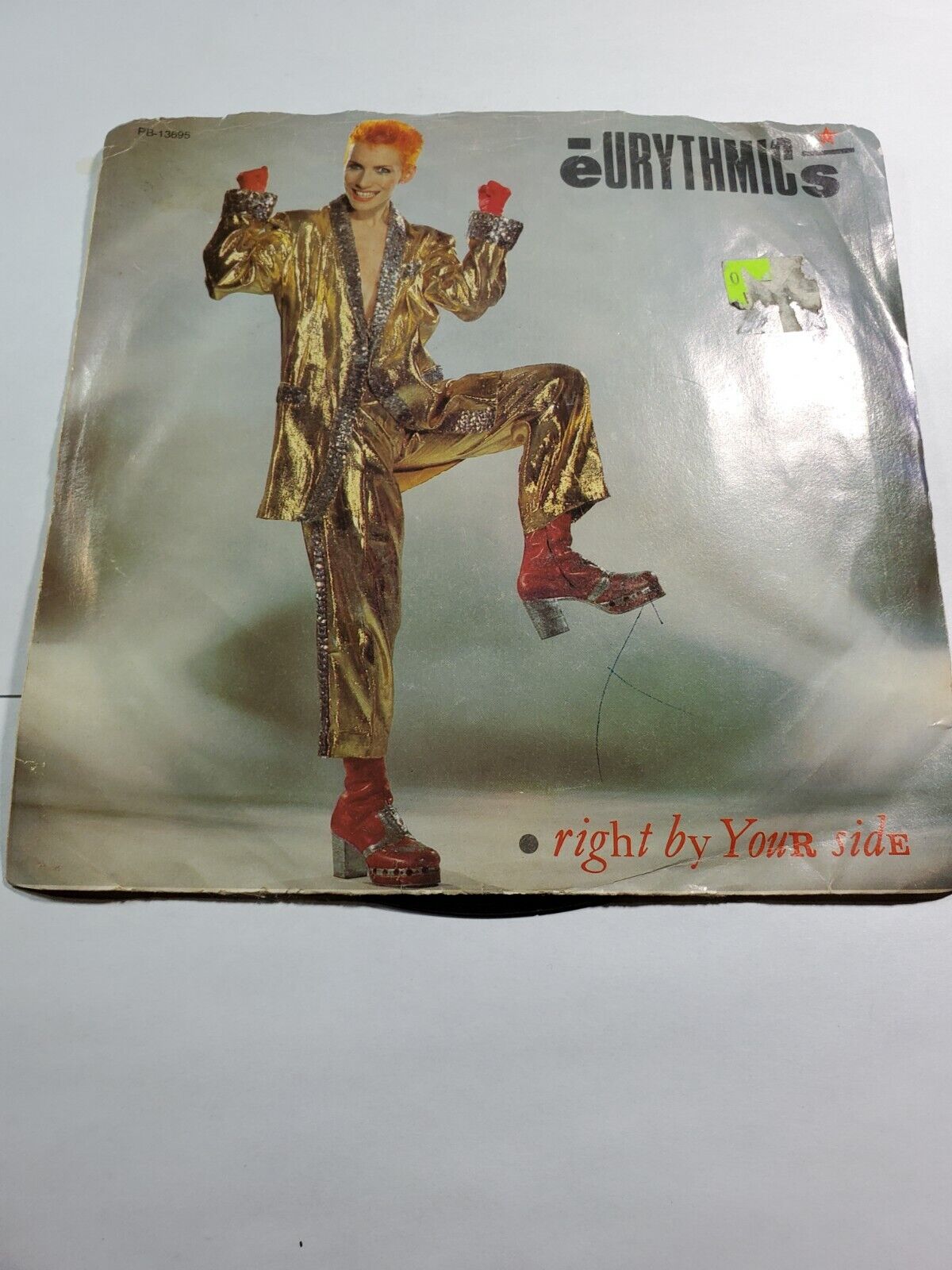 EURYTHMICS:RIGHT BY YOUR SIDE/(PARTY MIX) 45rpm 7" Record w/ Pic Sleeve VG F135