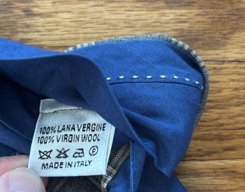 "Pantalones a cuadros ligeros de lana virgen Rota para A.DI Pietro Italia. 35/31"" LUJO" - Imagen 13 de 14