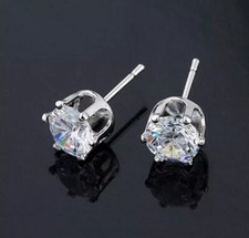 Ohrstecker Piercing Sterling Silber 925Sterling Silber Ohrringe mit Zirkon 10mm 