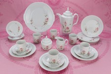 Fürstenberg Porzellan Schloß Corvey  Wildrose rote Rose - Kaffeeservice 6 P