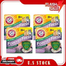 4 Box Arm  Hammer Forever Fresh Clumping Cat Litter Lavender, MultiCat 20lb Box