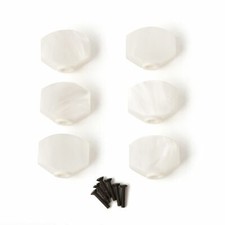Prs Phase Iii Tuner Buttons, Pearloid Small , With Black Screws, 6Er Set 