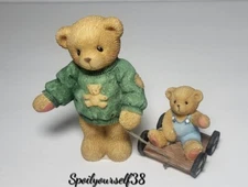 Cherished Teddies Wagon Ride Russell And Ross Ceramic Figurine No. 66/783