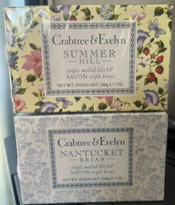 CRABTREE EVELYN TRIPLE MILLED SOAP SET NANTUCKET BRIAR SUMMER HILL 7OZ EACH