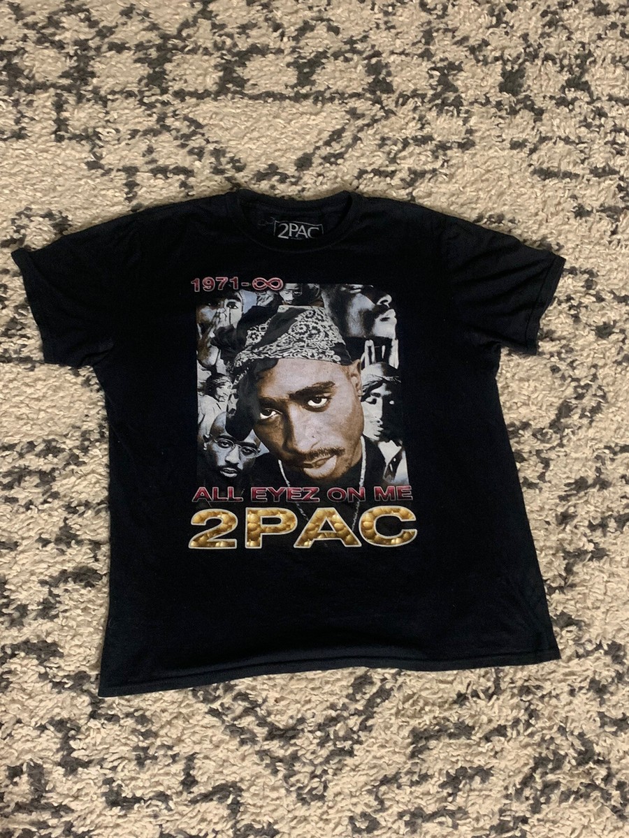 Tupac 2pac Shakur All Eyes On Me Mens T-Shirt Black Size L Tupac 2pac Shakur All Eyes On Me Mens T-Shirt Black Size L