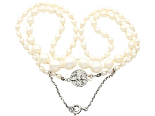 Single Strand Natural Pearl Necklace 