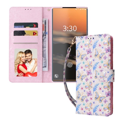 For Samsung S25 S24 S23 S22 S21 Flower Pattern Holder Wallet Flip Kickstand Case - Picture 42 of 57