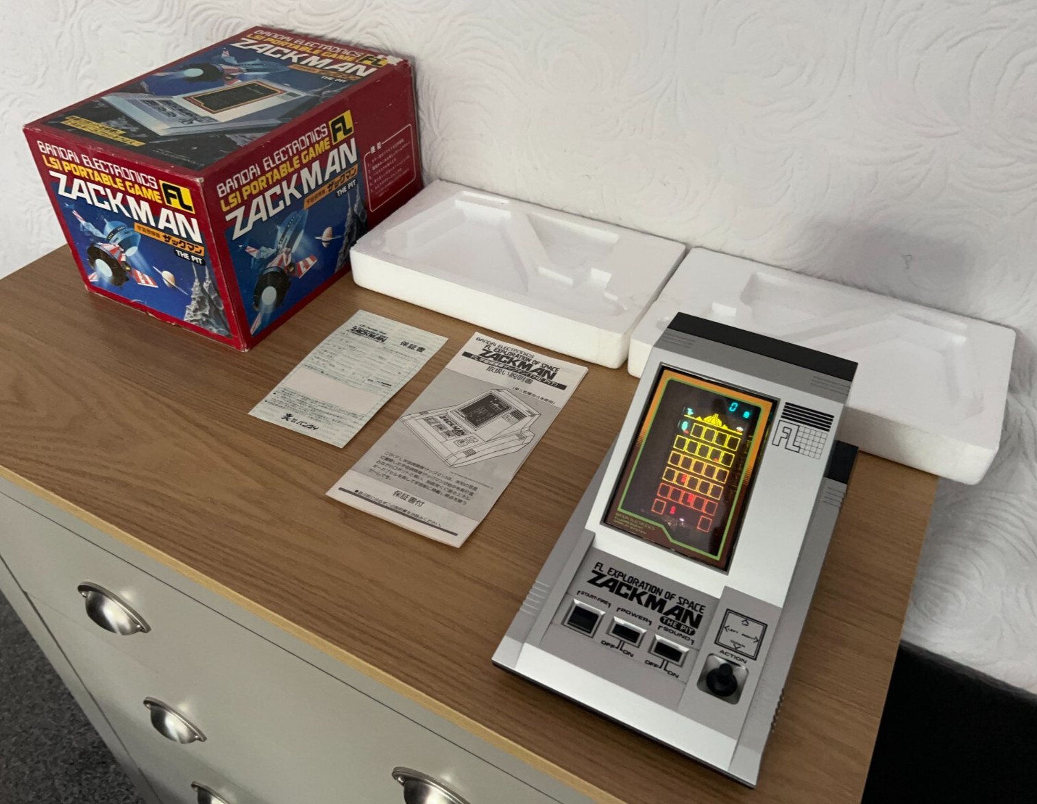 Bandai Zackman Vintage 1982 VFD Game – Boxed & Working -👽👾Retro Gift Idea👾👽