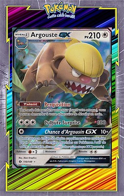 Argouste GX - SL01:Sonne und Mond - 110/149 - Pokemon Karte Neu Französisch