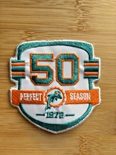 Miami Dolphins Perfect Season 50th Anniversary Embroidered Patch Free Shipping