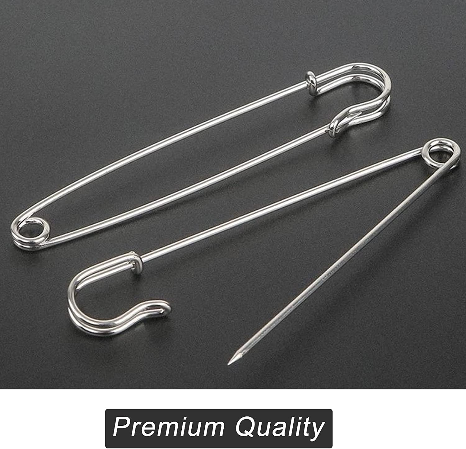 Extra Large Safety Pins 36Pcs 4Inch/100Mm Heavy Duty Blanket Pins Steel