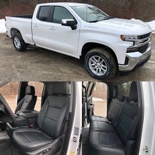 2020 Chevrolet Silverado Double Cab Lt Katzkin Leather Seat Covers Kit Black