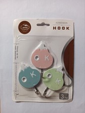 3 Pieces Wall Hook Self Adhesive Hanger Hooks For Clothes Handbag Hanger Towel