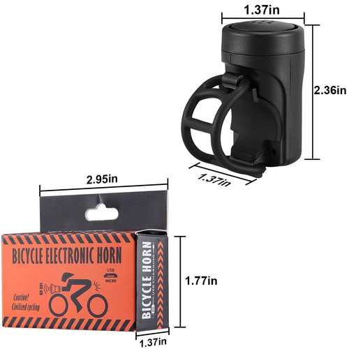 Bike Electronic Loud Horn 120 DB Warning Safety Electric Bicycle Handlebar Bell - Picture 10 of 12