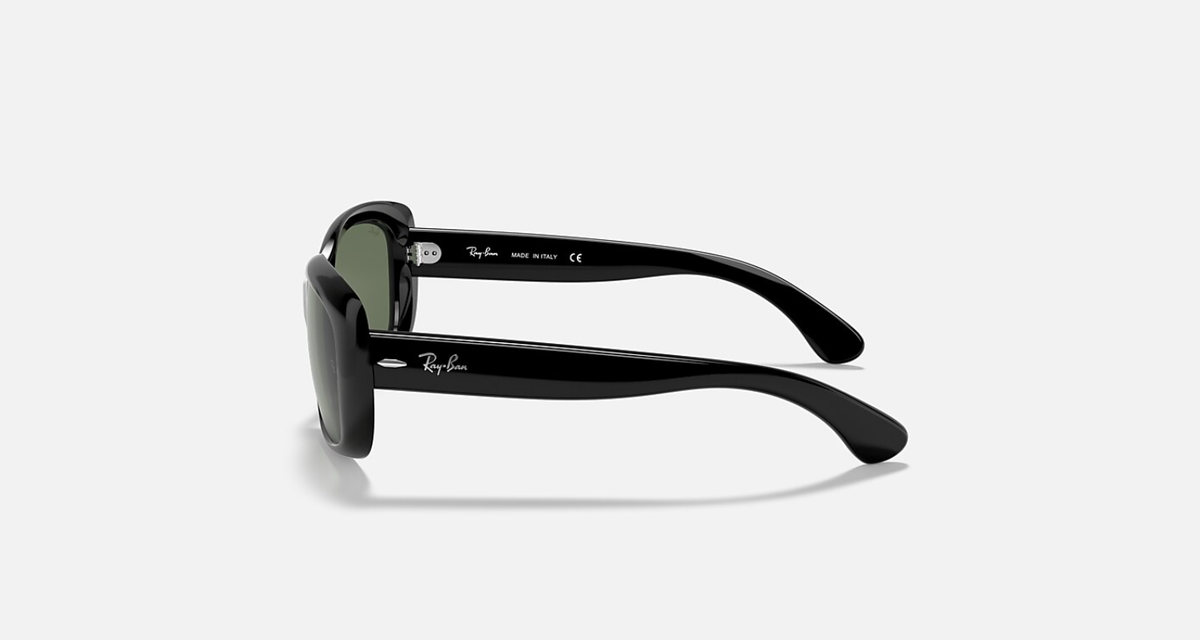 NEW Ray-Ban Jackie Ohh Sunglasses Green Polarized Lens Black Frame RB4101 58-17 JACKIE OHH Sunglasses in Black and Dark Green - RB4101 | Ray  main image 3