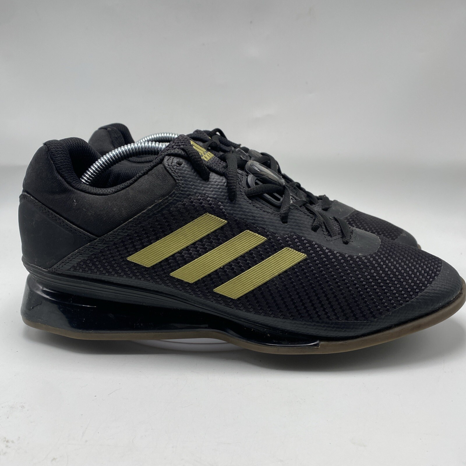 adidas Leistung 16 II BOA Men Size 11 Black Yellow Weightlifting Shoes 3794