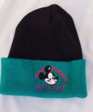 Vintage 90's Walt Disney Mickey Mouse Knit Hat - Black/Green One Size Children