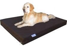 XXL Brown Nylon Pet Bed Orthopedic Waterproof Memory Foam 55x37x4 For Large Dogs