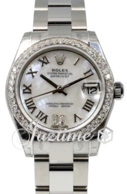 Rolex Datejust 31mm White MOP Diamond Dial Steel Oyster 278240 Ladies BRAND NEW