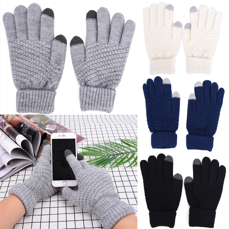 Cozy Winter Gloves For Women - Knitted, Warm & Stretchy, One Size Fits Most