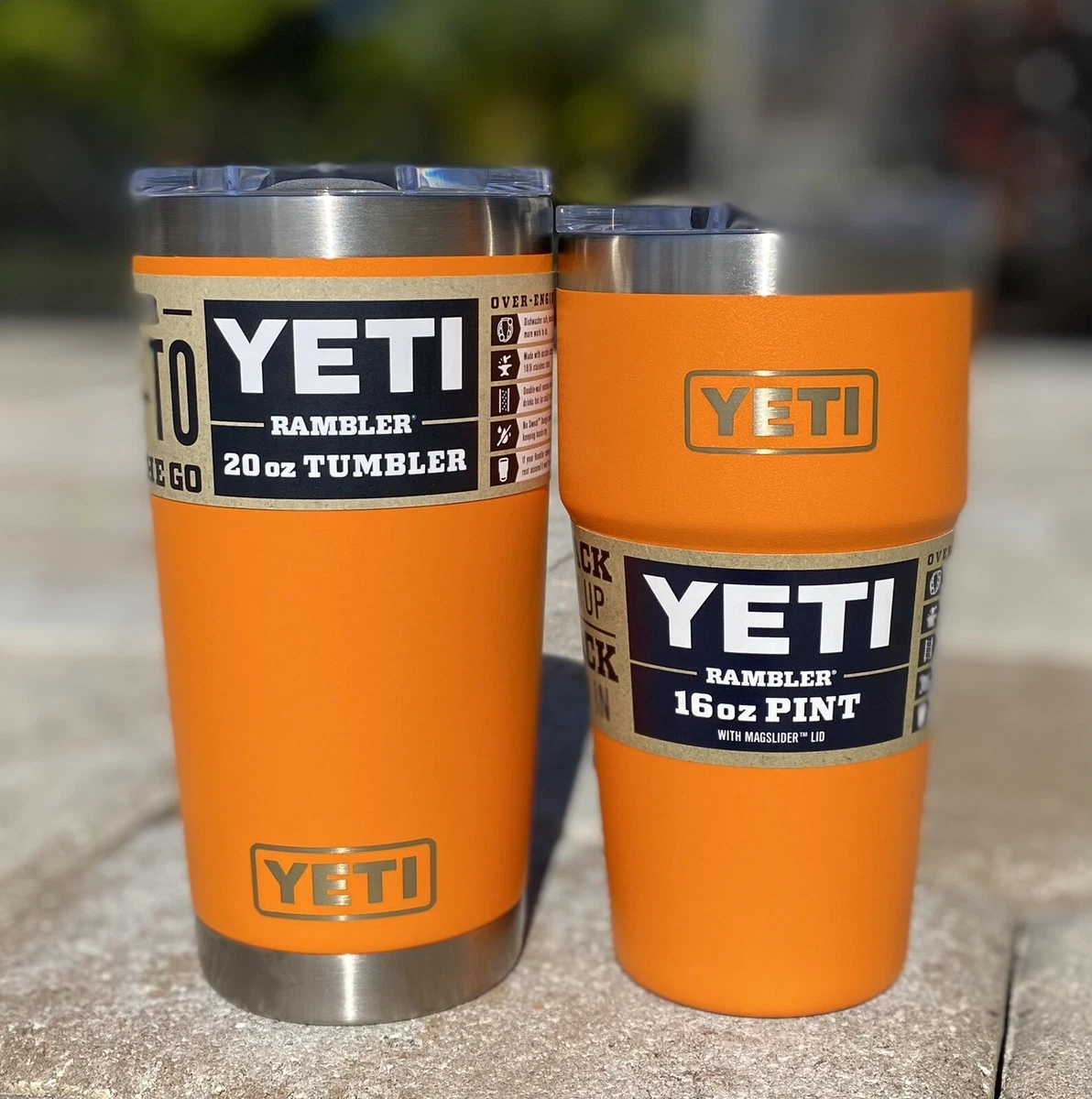 YETI Rambler 20 oz. Tumbler 16 oz Pint King Crab Orange Limited