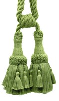 DÉCopro Quasten Raffhalter TBEMP62, Farbe L60 Citron Green, Set 4