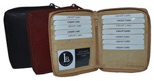 Leatherboss Genuine Leather Men Zipper Organizer Bifold Card Holder Wallet