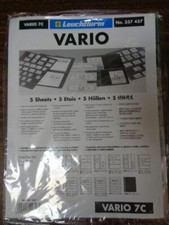 7C VARIO CLEAR Lighthouse Stock pages pack of 5 One sided NEW 7 Row pocket