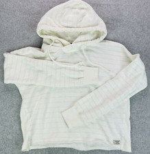 Abercrombie  Fitch Striped Crop Hoodie Womens Size Small Oversized Rolled Hem