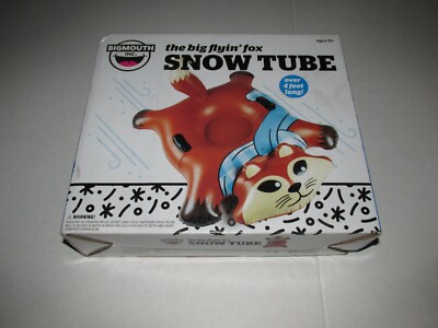Big Mouth The Big Flyin Fox Snow Tube Inflatable Snow Sled 48 x 40 x 25 Winter 