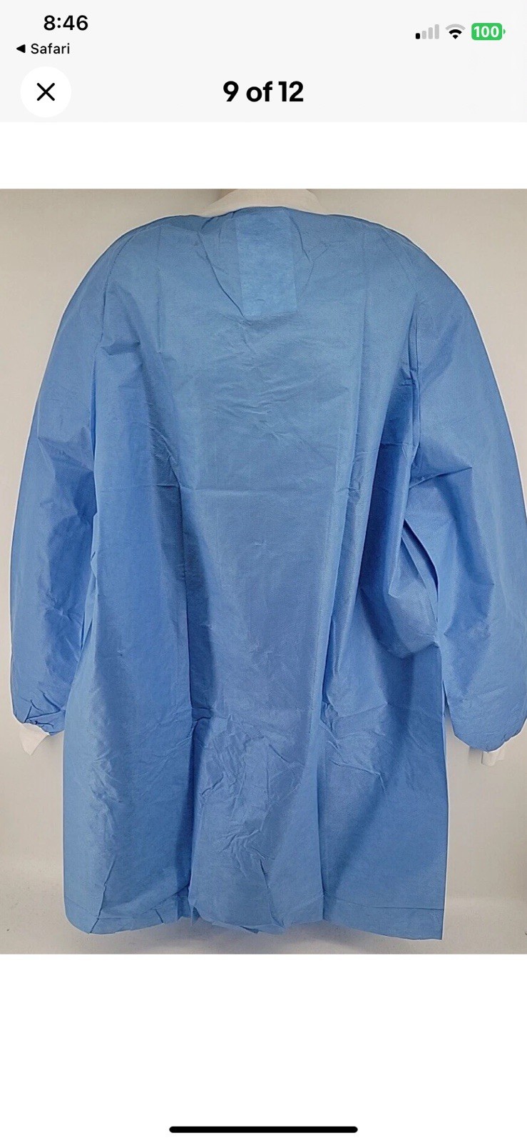 Kimtech Lab Coats A8 Certified Knit Cuffs 10034 Case of 25 Blue 2XL