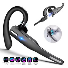 Trucker Wireless Headset Bluetooth 5.1 Earpiece Dual Mic Earbud Noise Cancelling