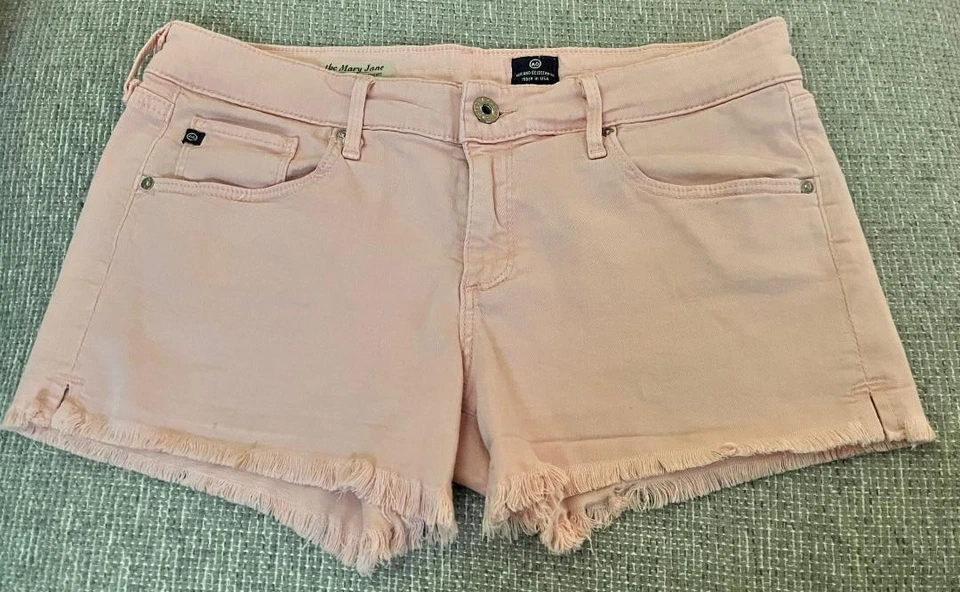 Pantalones Cortos AG Adriano Goldschmied The Mary Jane Tiro Bajo Cortado 5 Bolsillos Rosa EE. UU. Foto 3 de 4