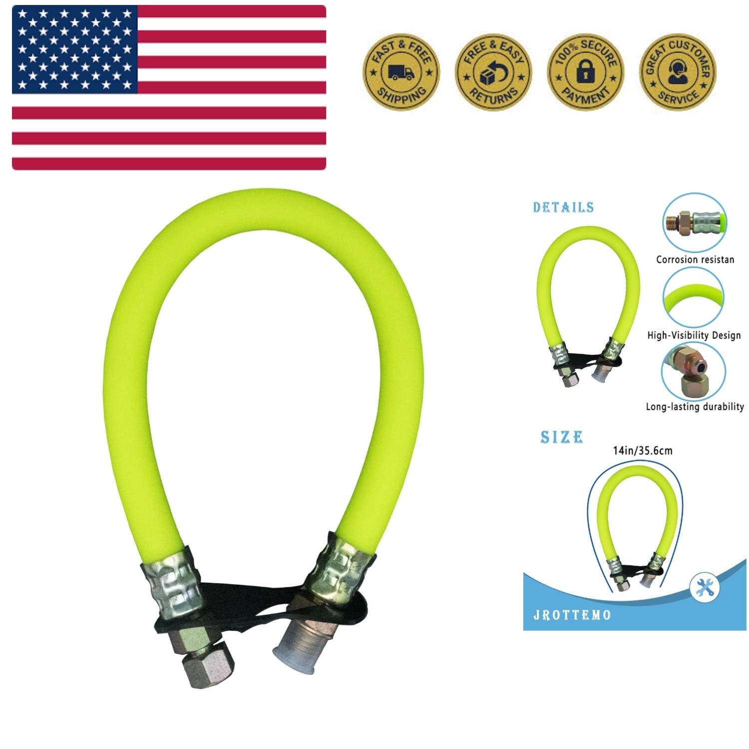 12 mm Drain Oil Changing Hose Fluorescent Green Compatible with Hon-da GC160,...