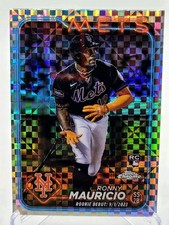 2024 Topps Chrome Upd Ronny Mauricio X-Fractor Rookie Debut & Chrome & Base Mets