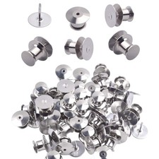 Aylifu Tie Tacks and Clutch Backs Set, 30 Pieces Blank Pins Silver