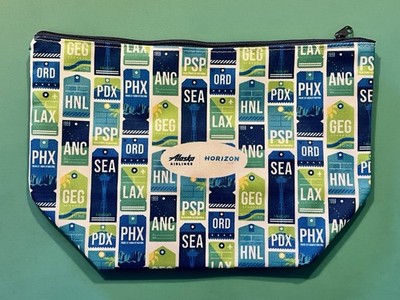 ALASKA AIRLINES DESTINATIONS TAGS POUCH BAG