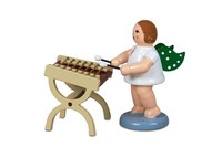Engelmusikant Engel Mit Hackbrett Ohne Krone HöHe Ca 6 Cm NEU Holzengel Holz