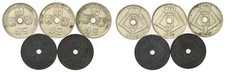 Belgium - 5 Centimes 1938, 1939, 1940, 1943, 1941