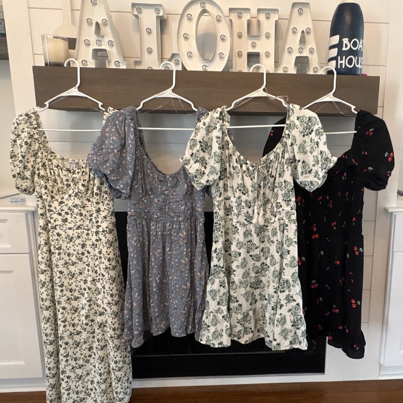 Mimi Chica Liberty Love Blush Indigo Soul Women's Floral Rayon Dress Lot XL L