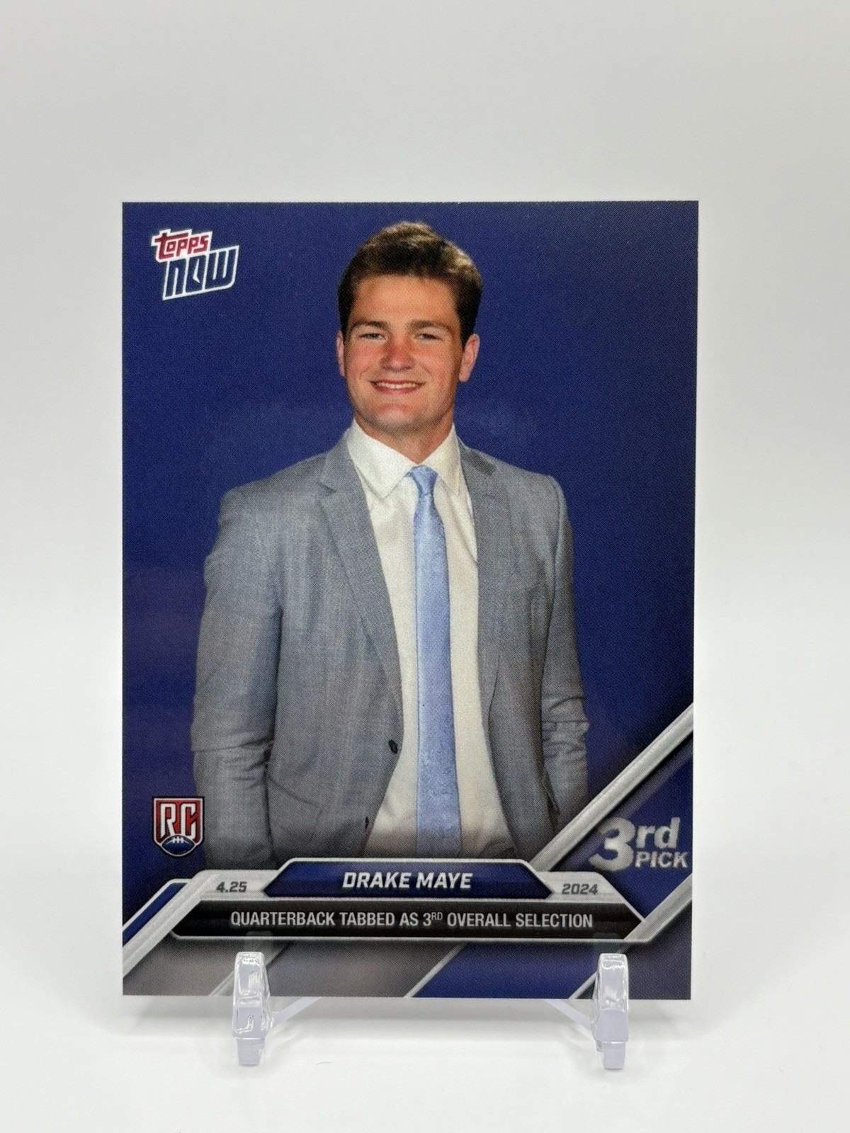 2024 Topps NOW #D-3 Drake Maye RC Rookie Patriots #3 Draft Pick