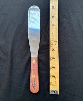 Vintage Dexter Russell USA S2496 Wood Handle Spreader Knife, Butter Icing
