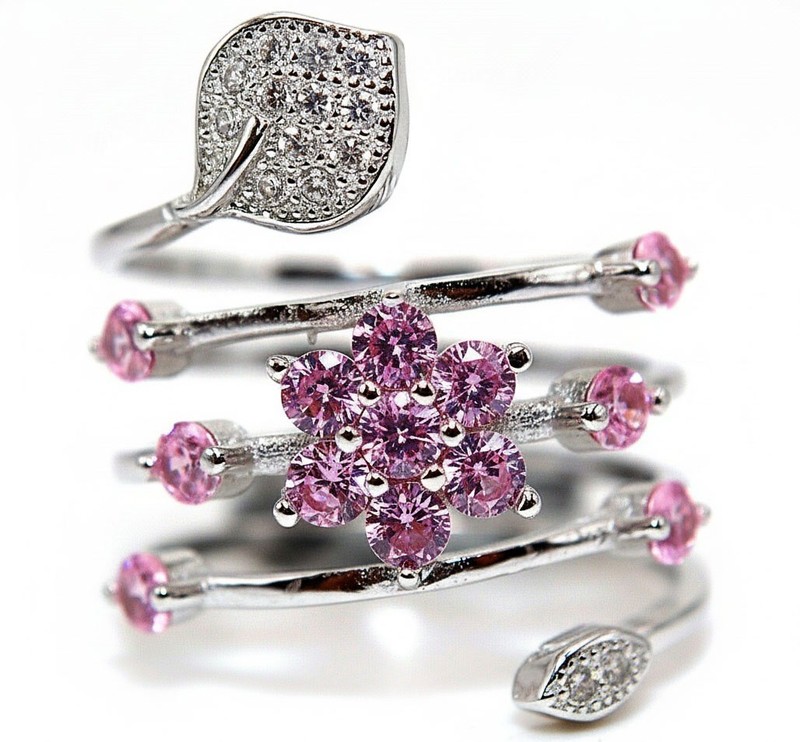 2CT Heat Treated Pink Topaz 925 Sterling Silver Ring Sz 6 MM5-1