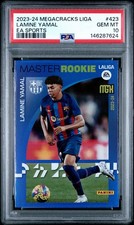 2023-24 PANINI MEGACRACKS LALIGA EA SPORTS #423 LAMINE YAMAL ROOKIE RC PSA 10