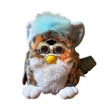 Tiger Furby Babies Vintage 1999 Blue Turtle Leopard Print Orange Blue SIZE Small