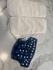 Doctor Who blue Tardis all in one cloth diaper and two inserts