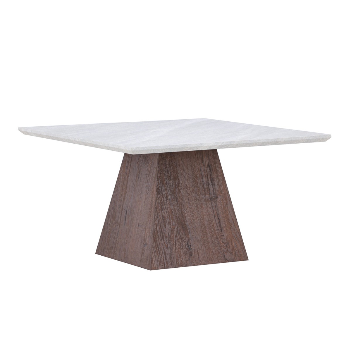 Table basse effet marbre Cael 80cm meuble de salon rond gris marron