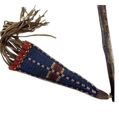 #ad Handmade Old American Style Tomahawk Crow Beaded Drop 6quot;W x 14quot;L BD90l $114.99